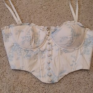 Oh Polly White Bustier Top